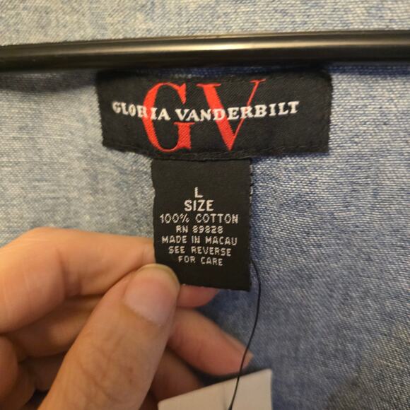 Vintage Gloria Vanderbilt denim jean dress NWT size large - Picture 5 of 6